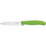 Нож за белене Victorinox SwissClassic 10 см., гладко острие, зелен 6.7706.L114