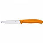 Нож за белене Victorinox SwissClassic 10 см., гладко острие, оранжев 6.7706.L119