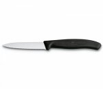 Нож за белене Victorinox SwissClassic 10 см., назъбено острие черен 6.7733