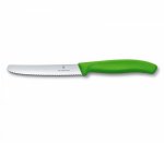 Нож за домати и колбаси Victorinox SwissClassic 11 см., назъбено острие зелен 6.7836.L114