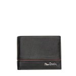 Мъжки черен портфейл - с червена черта PIERRE CARDIN