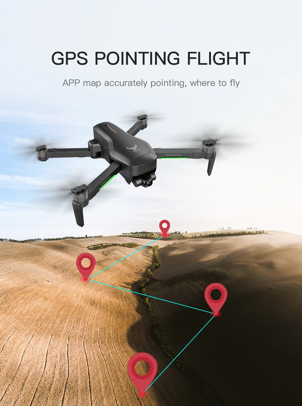 Дрон SG906 PRO 2 | 4k | GPS | +1 км обхват | 26 мин полет | 5G