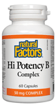 Natural Factors, Hi Potency В-комплекс, 50 мг, 60 капсули