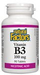 Натурал Фацторс, ВИТАМИН B3 100 mg, 90 таблетки