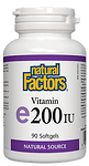 Natural Factors, Витамин E, d-алфа-токоферил,  90 капсули
