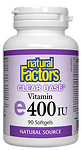 Natural Factors, Clear BaseВИ ТАМИН Е 400 IU/ 268 mg, 90 капсули