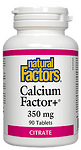 Natural Factors, Калций фактор, 350 мг, 90 таблетки
