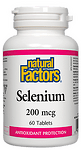 Natural Factors, Селен, 200 микрограма, 60 таблетки