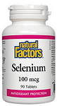 Natural Factors, Селен, 100 mcg, 90 таблетки