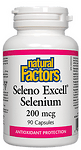 Seleno Excell - селен от Natural Factors 200 mcg, 90 капсули