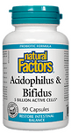 Natural Factors, АЦИДОФИЛУС БИФИДУС, 90 капсули