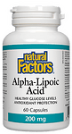 Natural Factors, Алфа-липоева киселина, 200 мг, 60 капсули