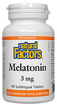 Мелатонин  3мг, 90 дъвчащи таблетки Natural Factors