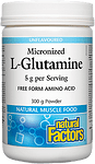 Л-Глутамин (микронизиран) 300г /60 дози Natural Factors