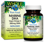 Marine DHA веган Омега -3 от микроводорасли  30 капсули  Natural Factors