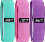 Комплект 3 части тренировъчни ластици с памучно покритие - OstroVit