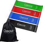 Комплект 4 тренировъчни ластици непрекъснати с чанта - OstroVit