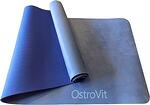 Постелка за йога OstroVit от плюшен микрофибър 183х61х0,5 см
