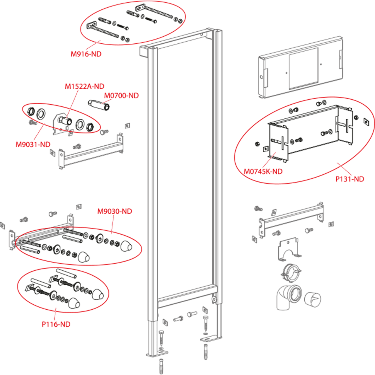 Alca Plast монтажна рамка за писоар - BMAG