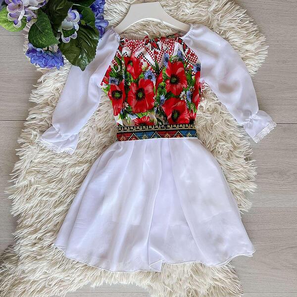 Детска рокличка с шевици - 1029