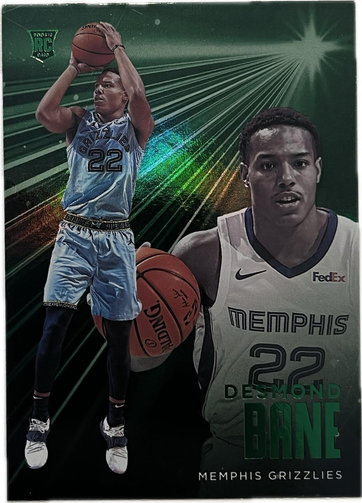 Desmond Bane 2020-21 Essentials Green Rookie Refractor SP RC #223