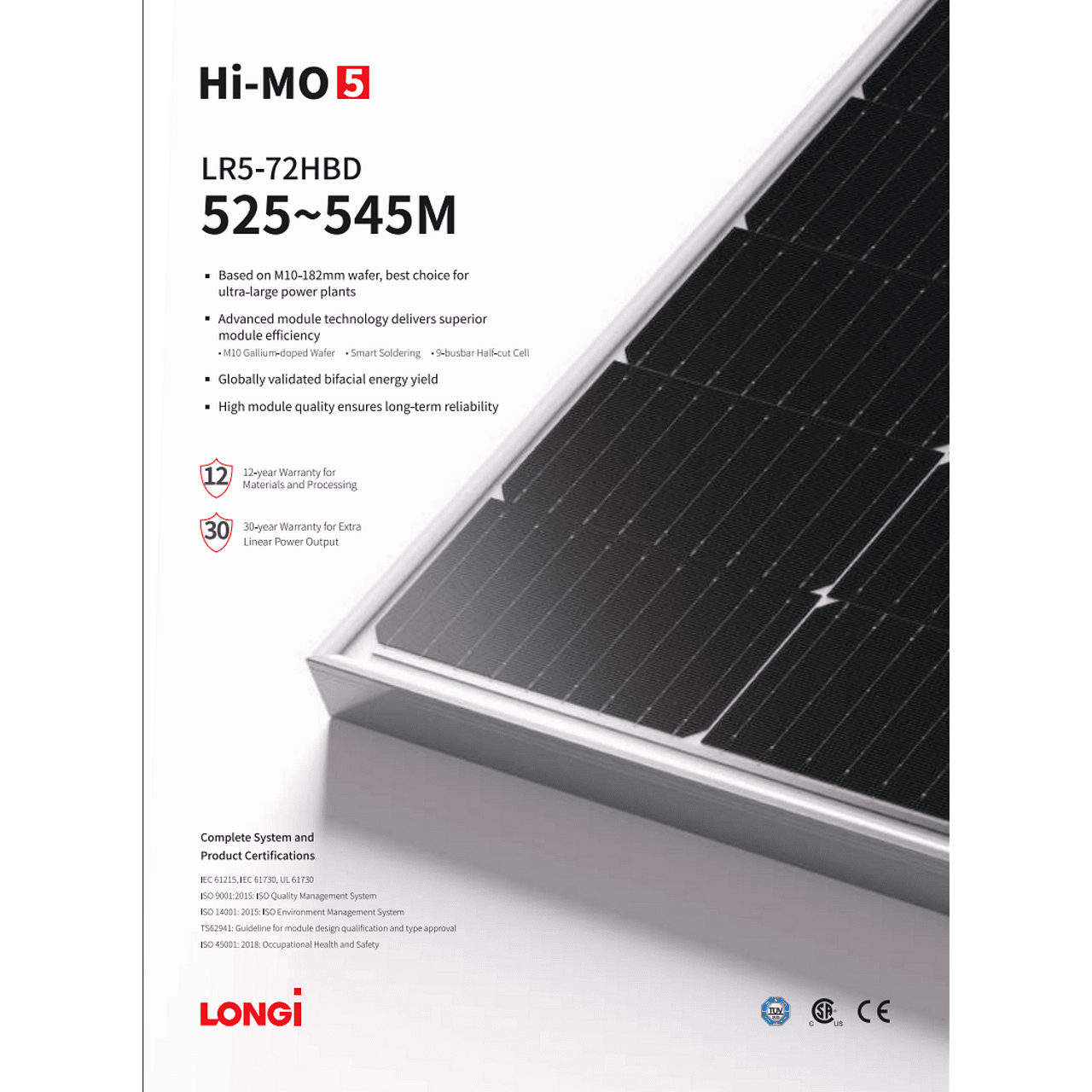 Фотоволтаичен панел Longi solar 545W