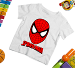 Детска тениска за оцветяване Spider-Man маска