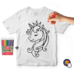 Детска тениска за оцветяване Unicorn 2