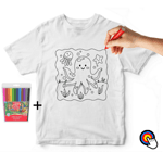 Детска тениска за оцветяване Октопод
