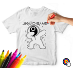 Детска тениска за оцветяване Squid Game 1-Copy