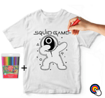 Детска тениска за оцветяване Squid Game 1-Copy