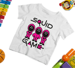 Детска тениска за оцветяване Squid Game Dab-Copy