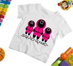 Детска тениска за оцветяване Squid Game Girl-Copy
