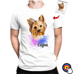 Дамска арт Тениска с твоя Домашен любимец (Цветни петна )-Copy