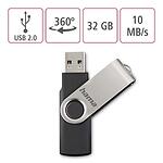 USB памет HAMA Rotate, 32GB, USB 2.0, 10Mb/s,Черен