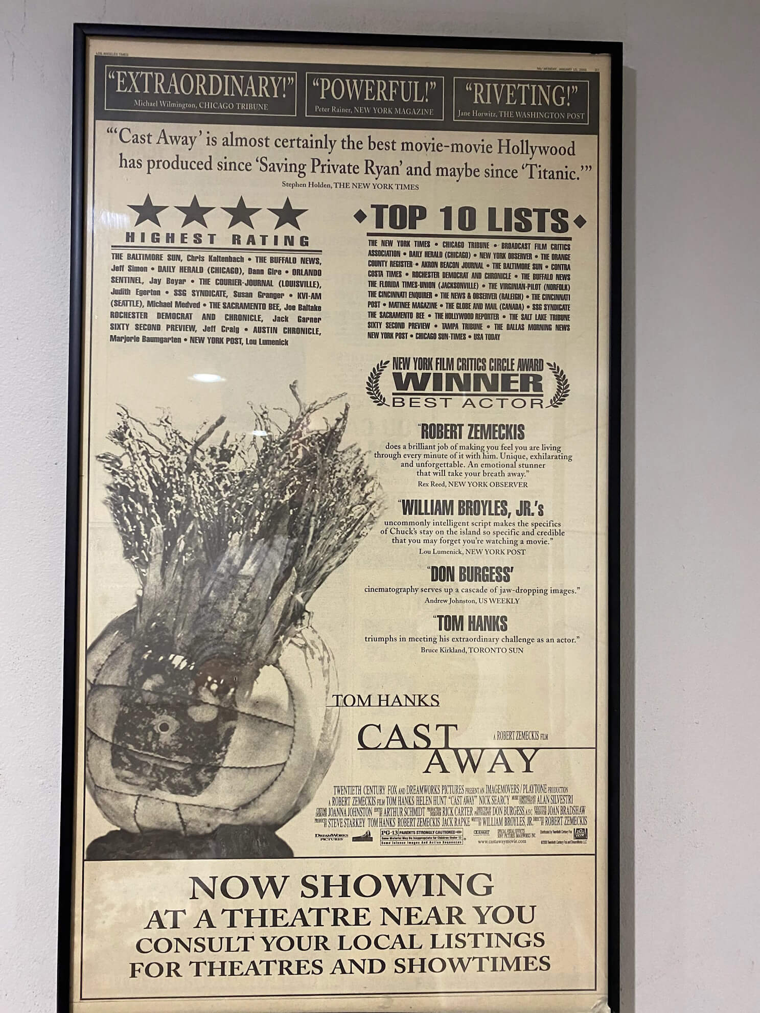 Постер на филм Cast Away в рамка