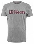 Тениска WILSON M SCRIPT COTTON TEE HEATHER GR/PURPLE