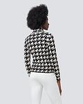 Дамска ски блуза Perfect Moment W  turtle neck sweater houndstooth-black/snow white