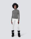 Дамска ски блуза Perfect Moment W  turtle neck sweater houndstooth-black/snow white