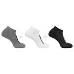 Чорапи За Планинско Бягане И Спорт Salomon Everyday Low 3-Pack Black-White-Med Grey