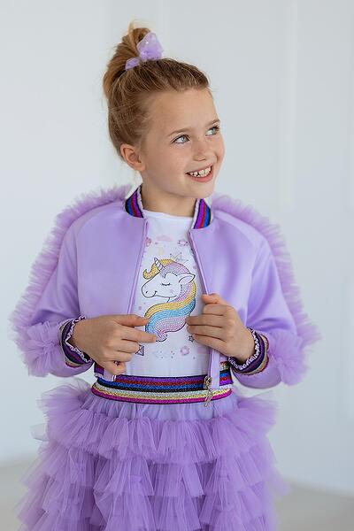 Късо яке в лилаво