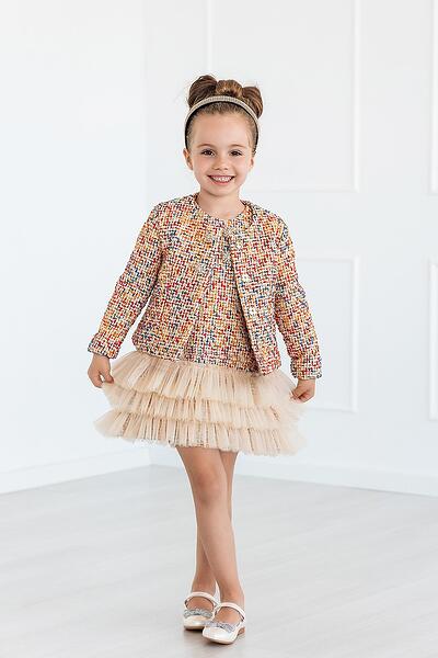 Сако от букле в пастелни цветове