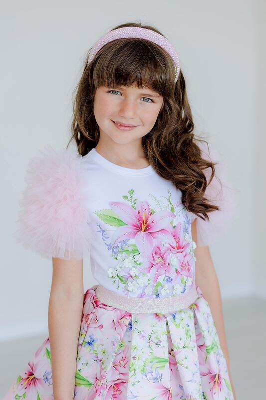 Блузка с лилиуми