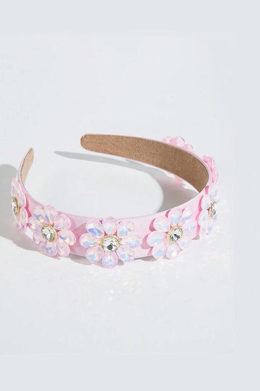 Диадема в синьо с камъни