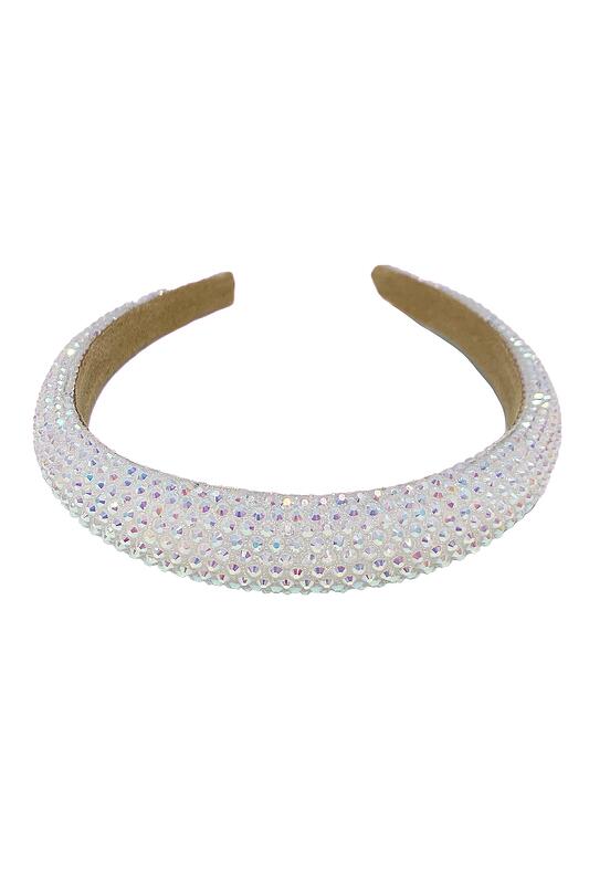 Диадема в бяло с камъни