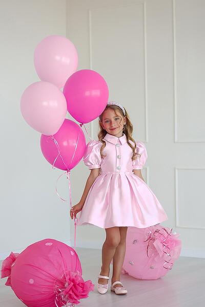 Рокля с якичка в розово