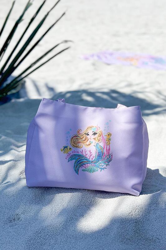 Плажна чанта с принт лалета-Copy