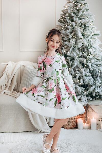 Детска рокля с флорален принт