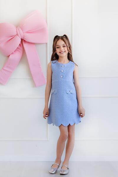 Сукман за момиче в син цвят