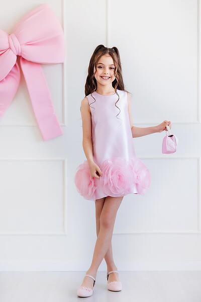 Рокля за момиче "Бяла роза"-Copy